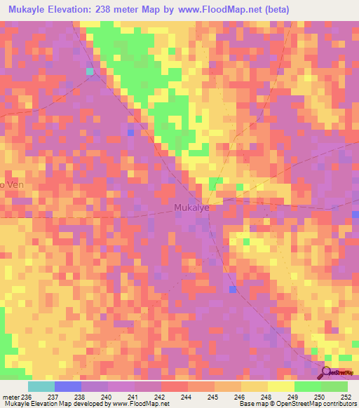 Mukayle,Somalia Elevation Map
