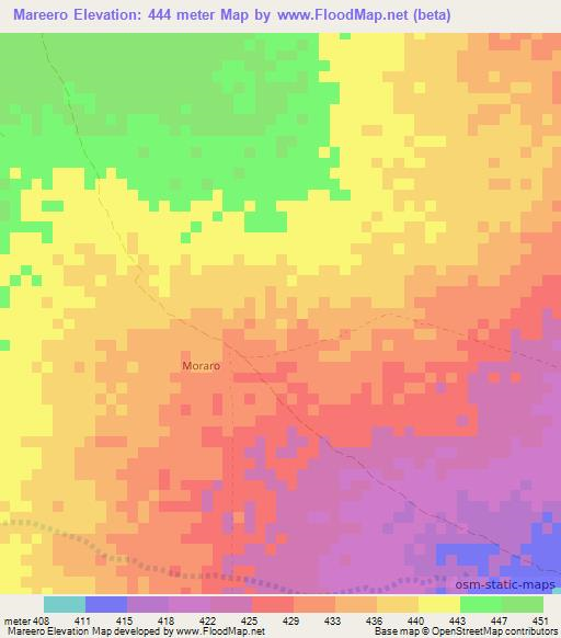 Mareero,Somalia Elevation Map