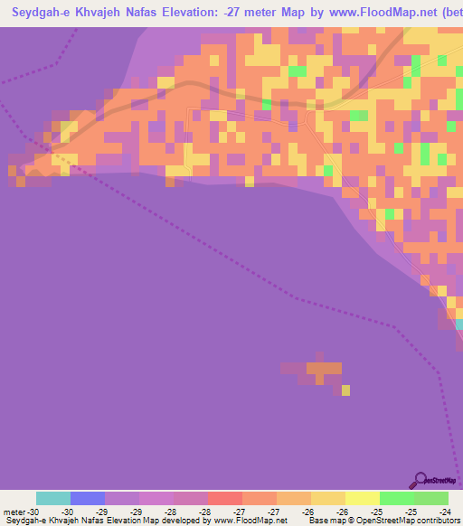 Seydgah-e Khvajeh Nafas,Iran Elevation Map