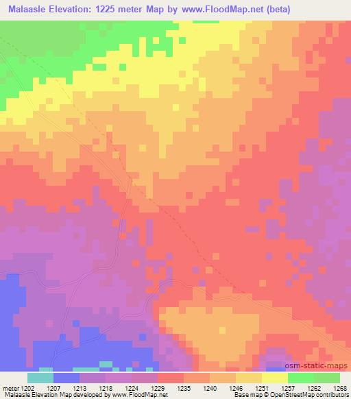 Malaasle,Somalia Elevation Map