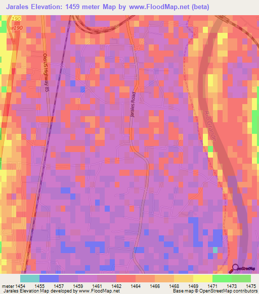 Elevation of Jarales,US Elevation Map, Topography, Contour