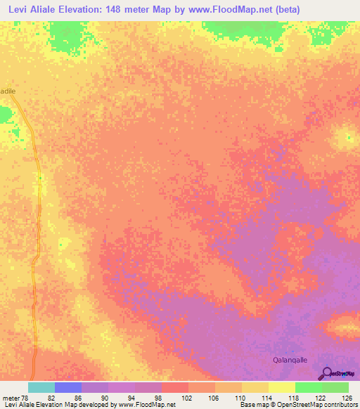 Levi Aliale,Somalia Elevation Map