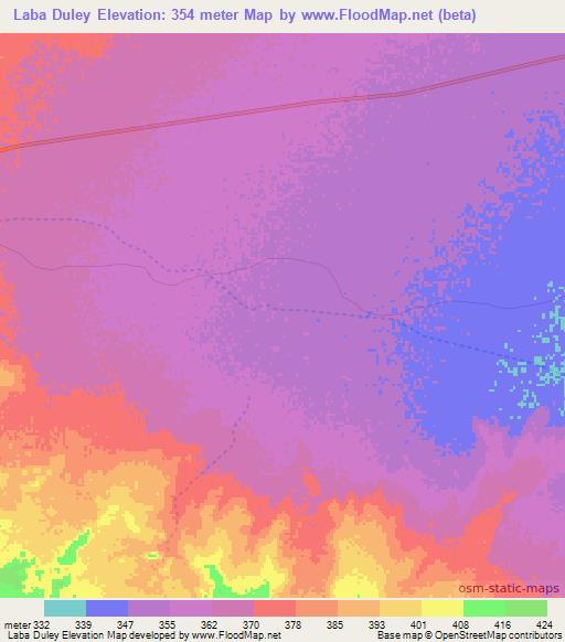 Laba Duley,Somalia Elevation Map