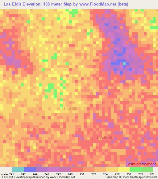 Las Eldit,Somalia Elevation Map