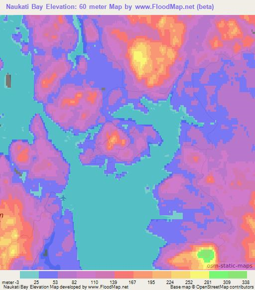 Elevation of Naukati Bay,US Elevation Map, Topography, Contour