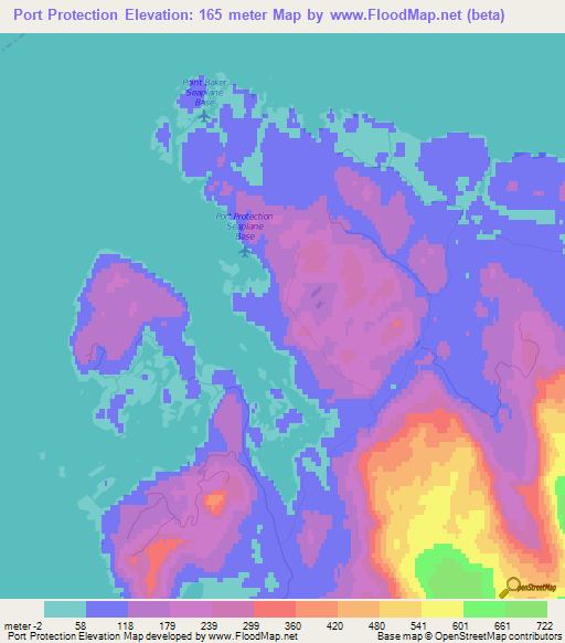 Elevation of Port Protection,US Elevation Map, Topography, Contour