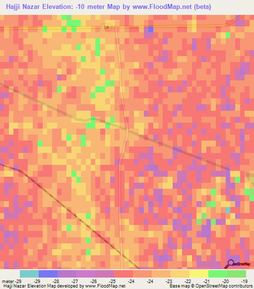 Hajji Nazar,Iran Elevation Map