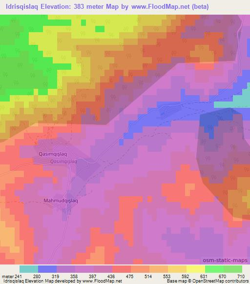 Idrisqislaq,Azerbaijan Elevation Map