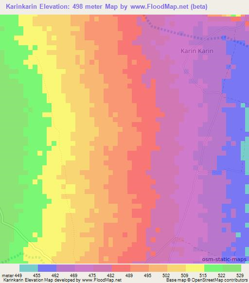 Karinkarin,Somalia Elevation Map