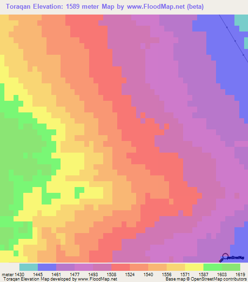 Toraqan,Iran Elevation Map