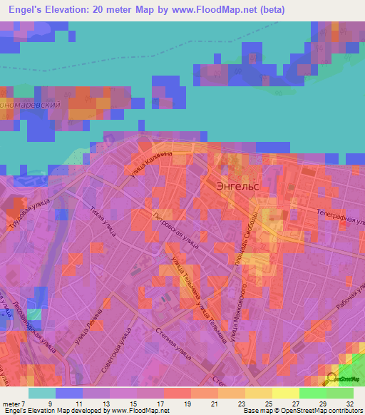 Engel's,Russia Elevation Map