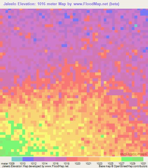 Jaleelo,Somalia Elevation Map