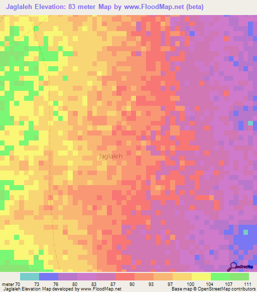 Jaglaleh,Somalia Elevation Map
