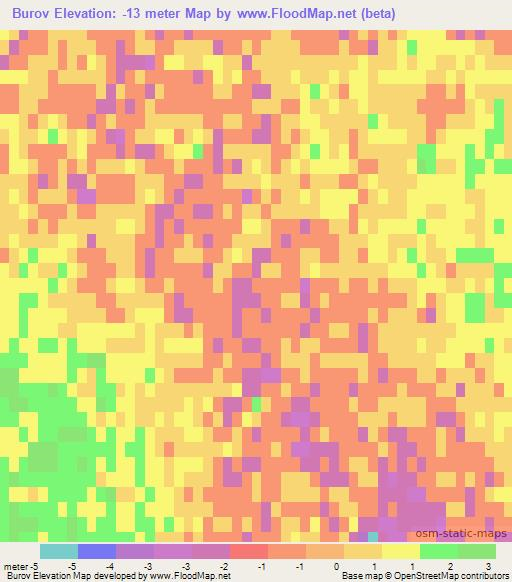 Burov,Kazakhstan Elevation Map