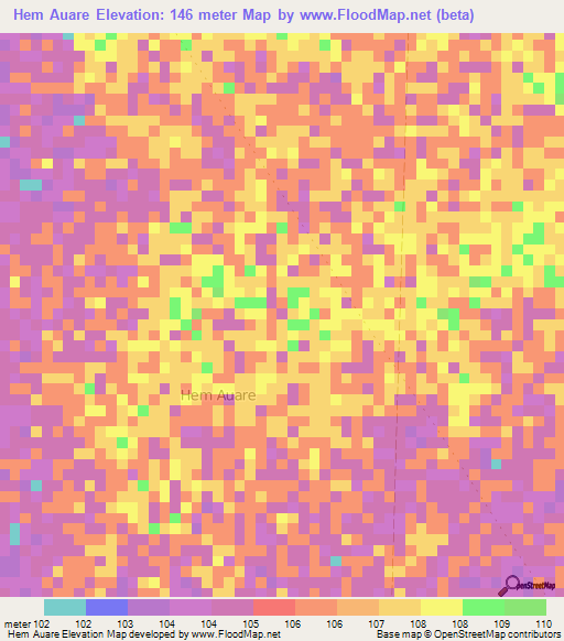 Hem Auare,Somalia Elevation Map