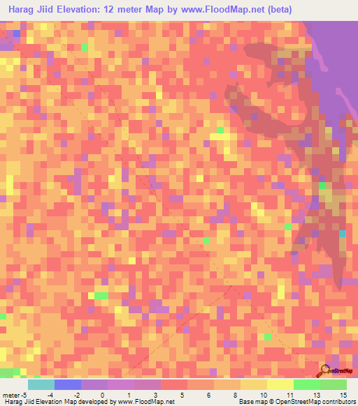 Harag Jiid,Somalia Elevation Map