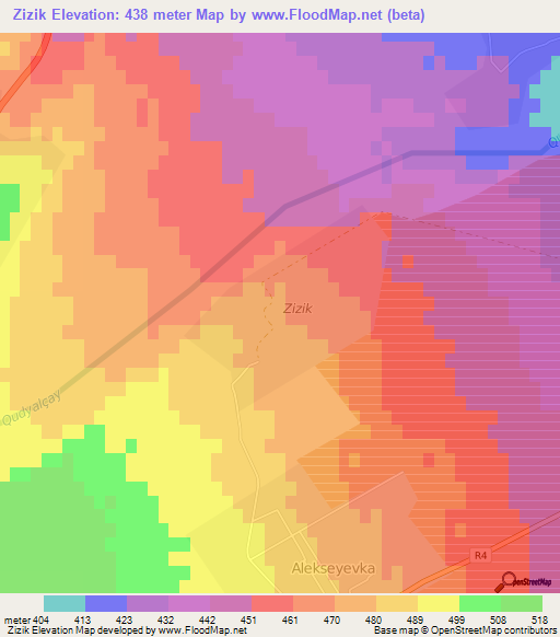 Zizik,Azerbaijan Elevation Map