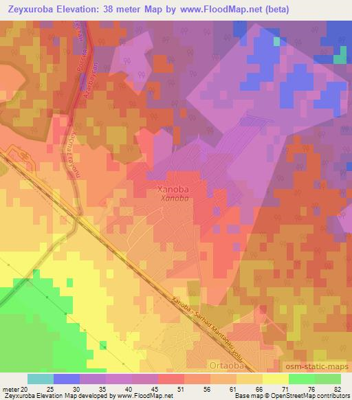 Zeyxuroba,Azerbaijan Elevation Map
