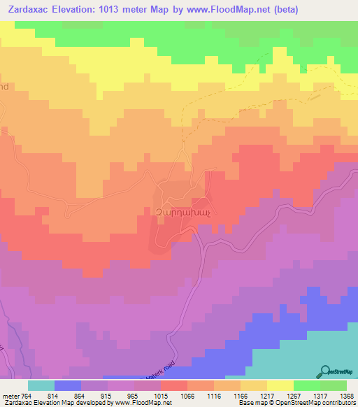 Zardaxac,Azerbaijan Elevation Map