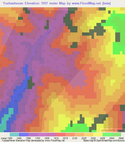 Yuzbashevan,Azerbaijan Elevation Map