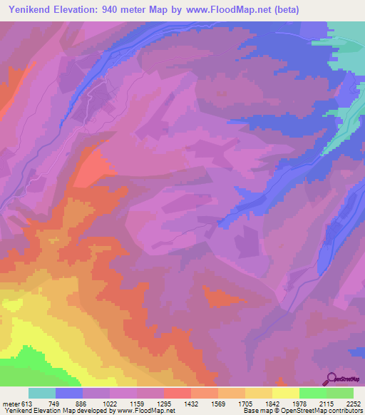 Yenikend,Azerbaijan Elevation Map