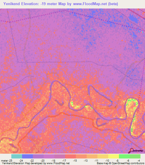 Yenikend,Azerbaijan Elevation Map