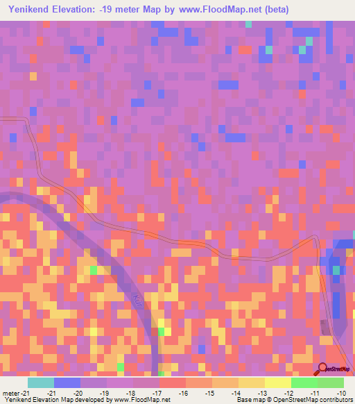 Yenikend,Azerbaijan Elevation Map