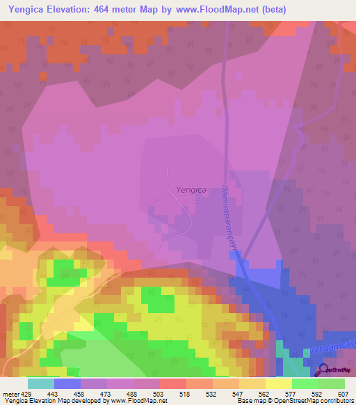 Yengica,Azerbaijan Elevation Map