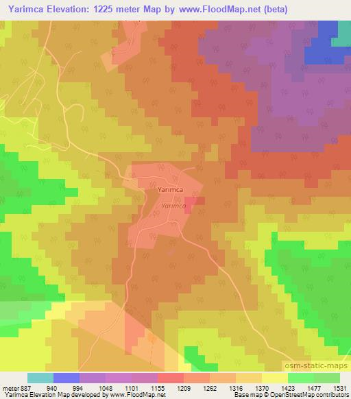 Yarimca,Azerbaijan Elevation Map
