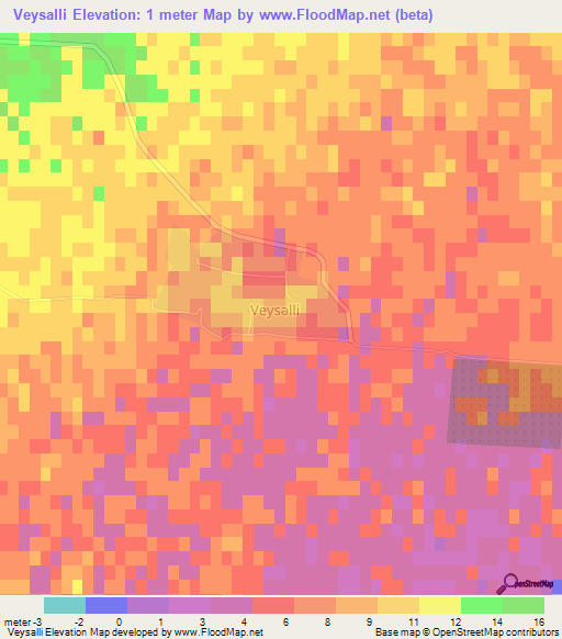 Veysalli,Azerbaijan Elevation Map