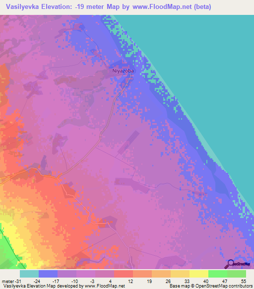 Vasilyevka,Azerbaijan Elevation Map