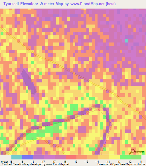 Tyurkedi,Azerbaijan Elevation Map