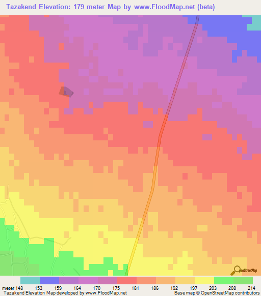 Tazakend,Azerbaijan Elevation Map