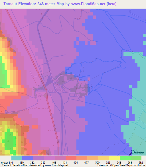 Tarnaut,Azerbaijan Elevation Map
