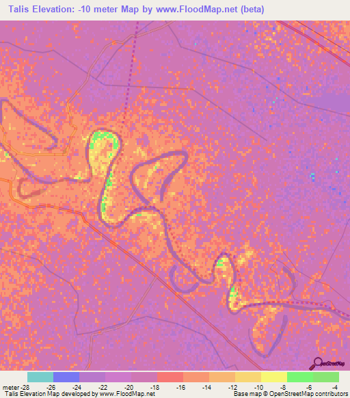 Talis,Azerbaijan Elevation Map