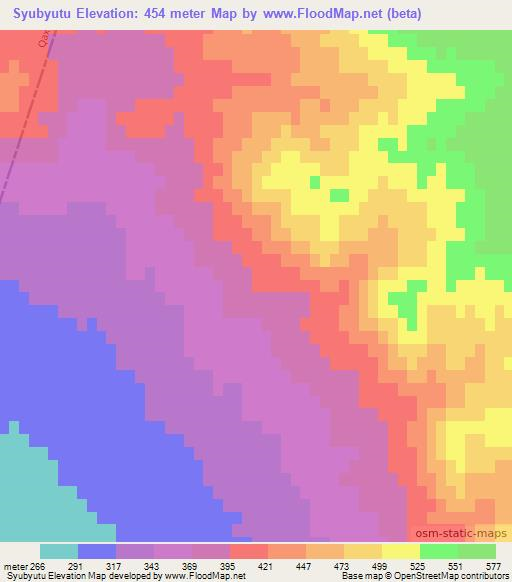 Syubyutu,Azerbaijan Elevation Map