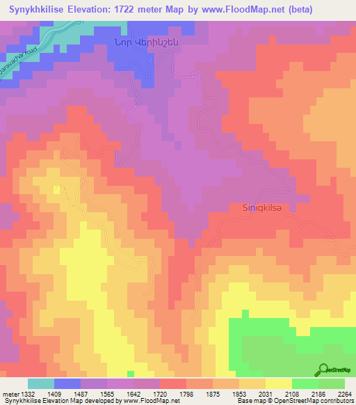 Synykhkilise,Azerbaijan Elevation Map