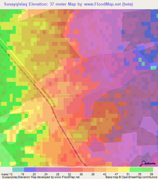 Susayqislaq,Azerbaijan Elevation Map