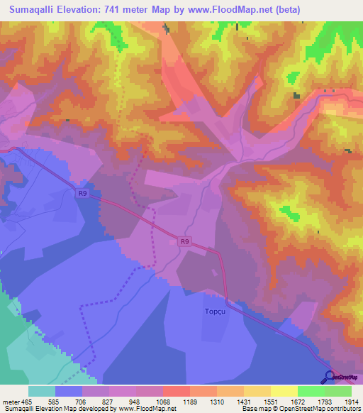 Sumaqalli,Azerbaijan Elevation Map