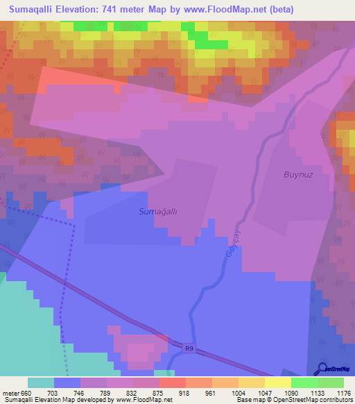 Sumaqalli,Azerbaijan Elevation Map