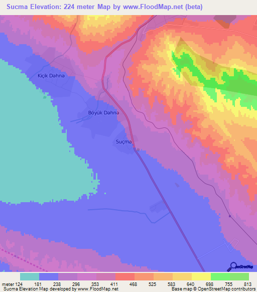 Sucma,Azerbaijan Elevation Map