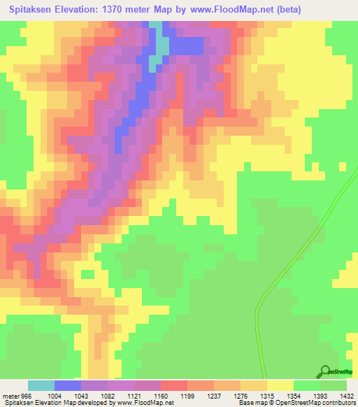 Spitaksen,Azerbaijan Elevation Map