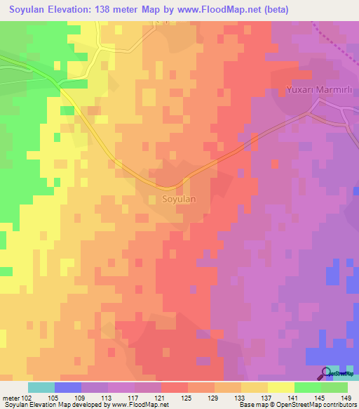 Soyulan,Azerbaijan Elevation Map