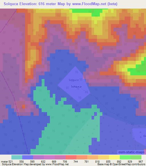Solquca,Azerbaijan Elevation Map
