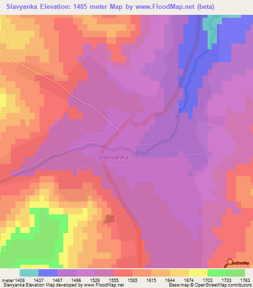 Slavyanka,Azerbaijan Elevation Map