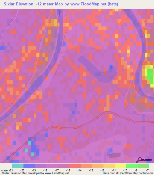Sixlar,Azerbaijan Elevation Map