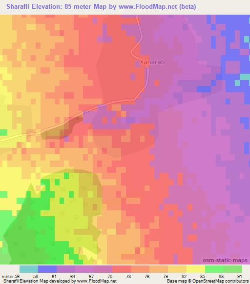 Sharafli,Azerbaijan Elevation Map