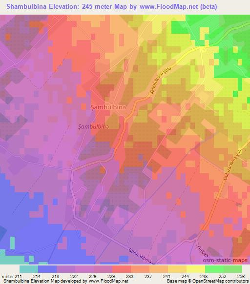 Shambulbina,Azerbaijan Elevation Map