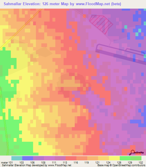 Sahmallar,Azerbaijan Elevation Map