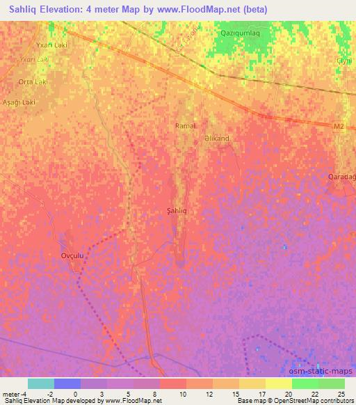 Sahliq,Azerbaijan Elevation Map